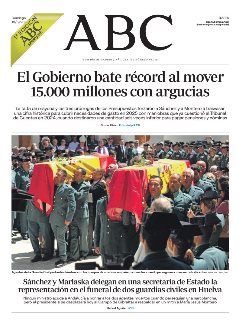 Portadas de la prensa internacional de este domingo 10 de mayo de 2026