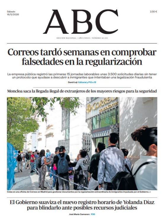 Portadas de la prensa internacional de este sábado 16 de mayo de 2026