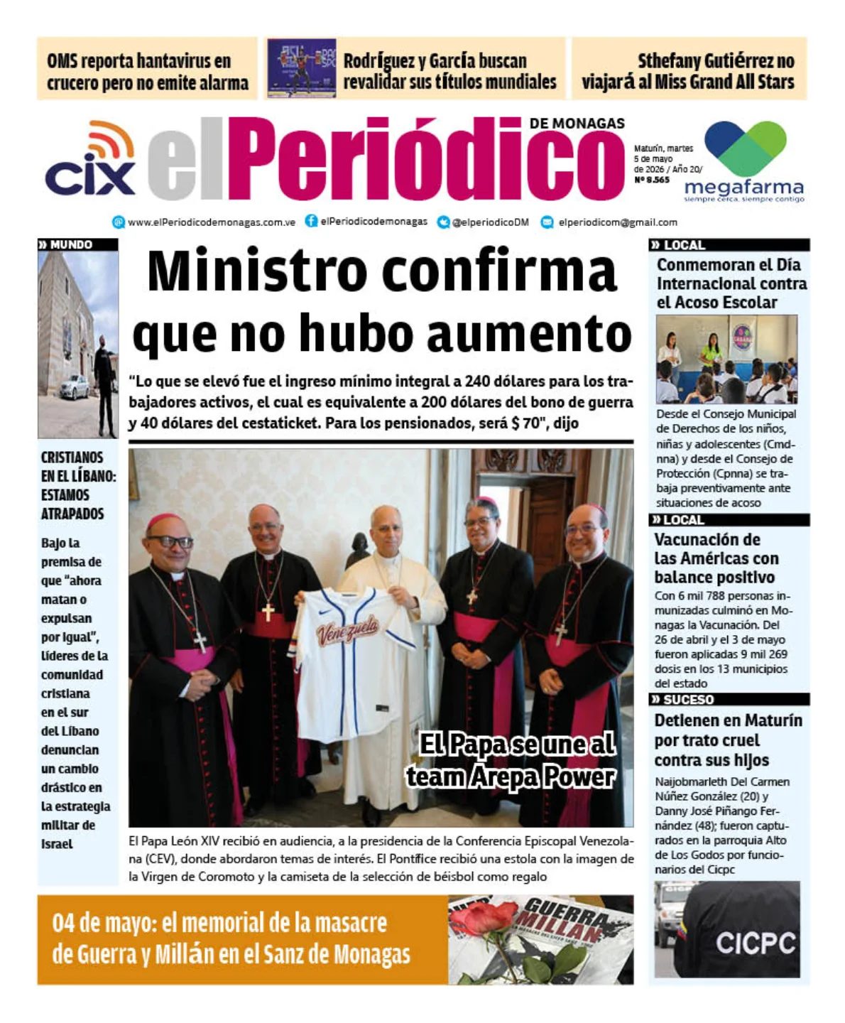 Portadas de este martes 5 de mayo de 2026