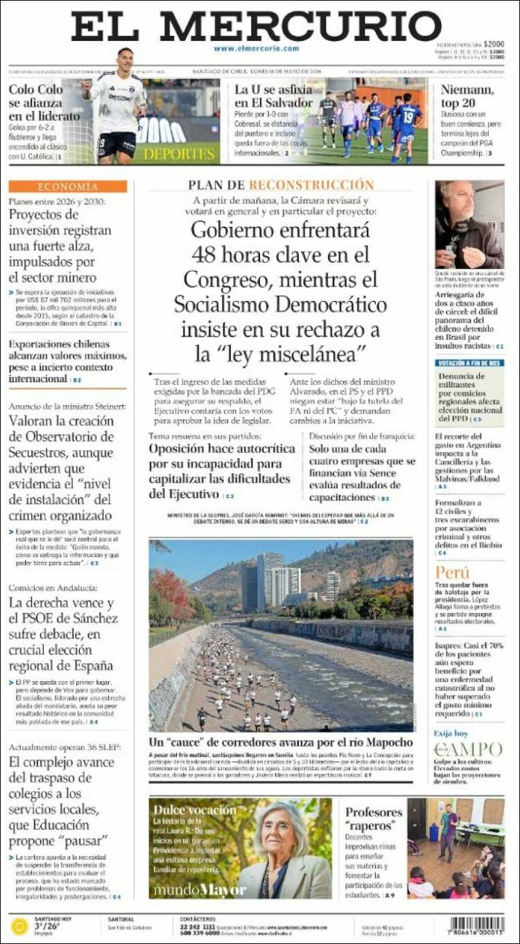 Portadas latinoamericanas de este 18 de mayo de 2026
