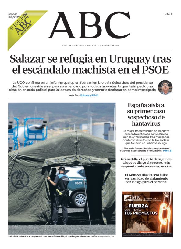 Portadas de la prensa internacional de este sábado 9 de mayo de 2026