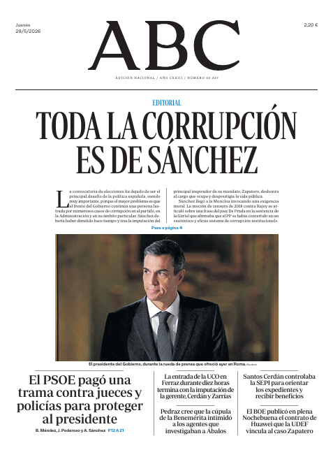 Portadas de la prensa internacional de este jueves 28 de mayo de 2026