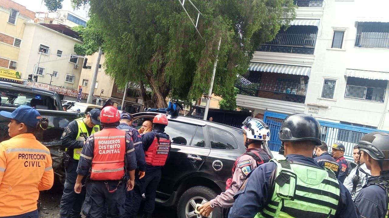 Choque múltiple en Caracas dejó un fallecido y un herido: cinco vehículos estuvieron involucrados