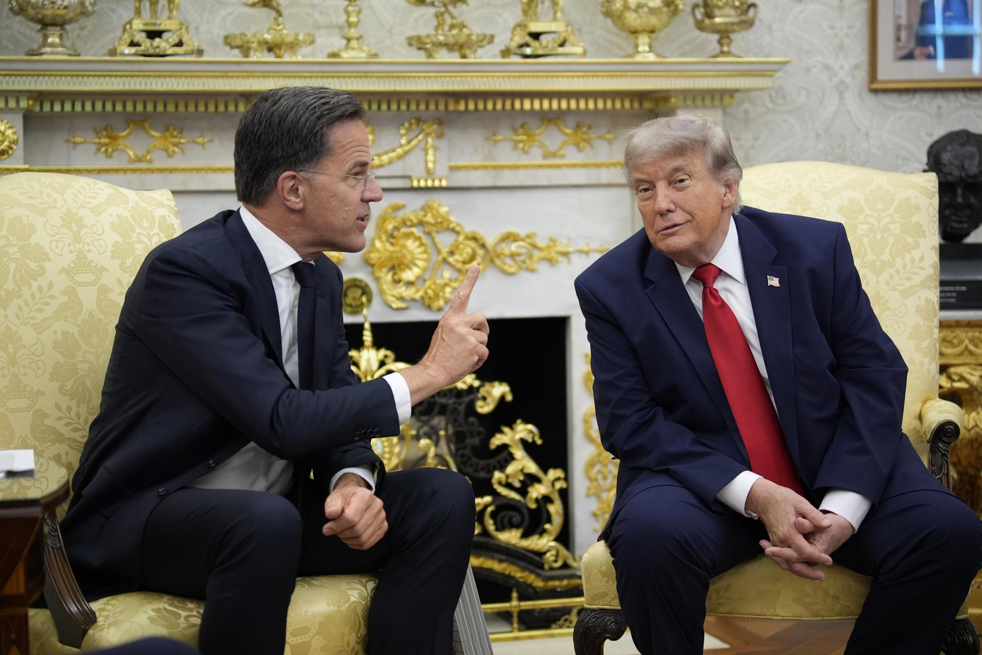 Secretario general de la OTAN respaldó estrategia de Trump para evitar que Irán tenga un arma nuclear