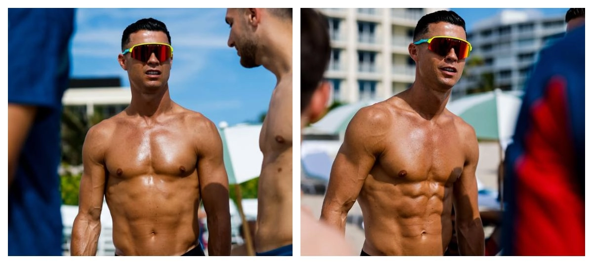 VIRAL: Antes del debut de Portugal, Cristiano Ronaldo presumió de su estado físico en Palm Beach (VIDEO)