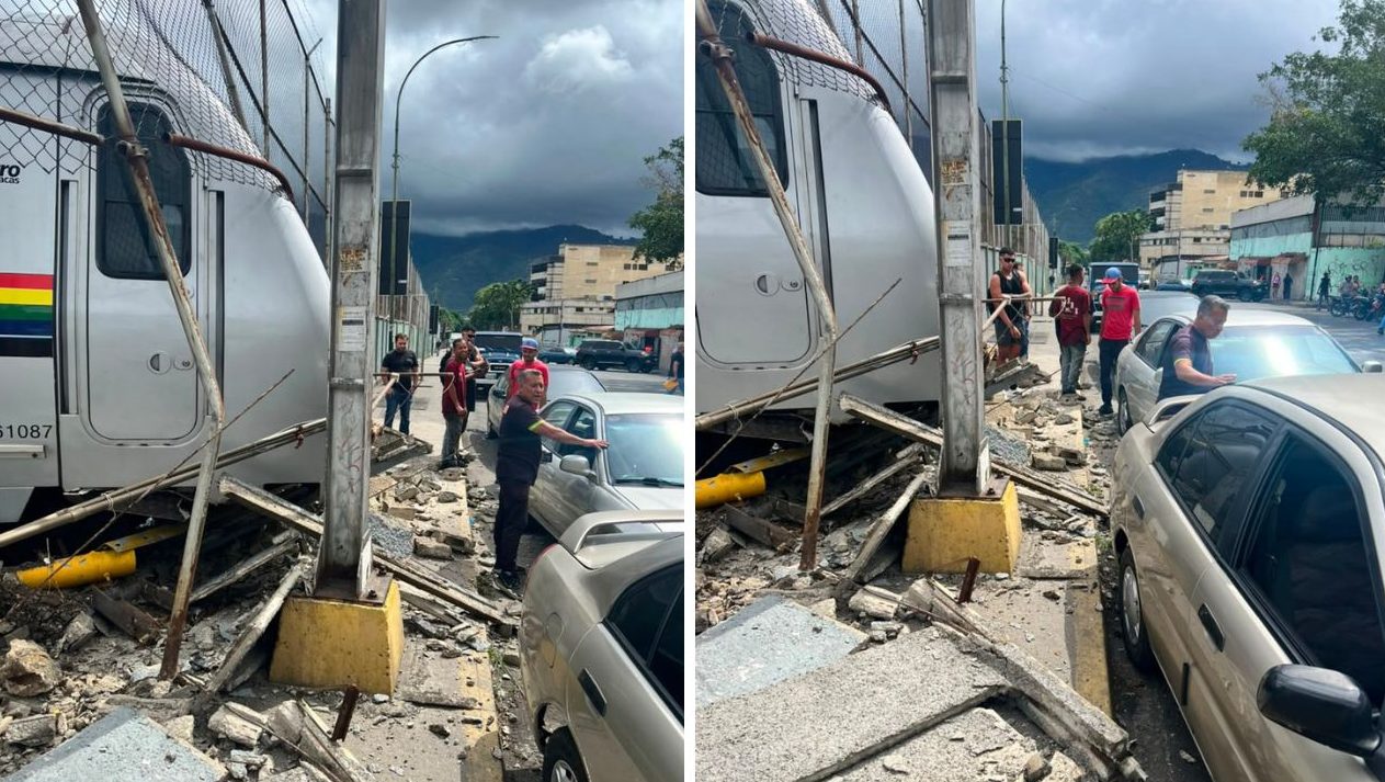 Vagón del Metro de Caracas se descarrila en los talleres de Propatria