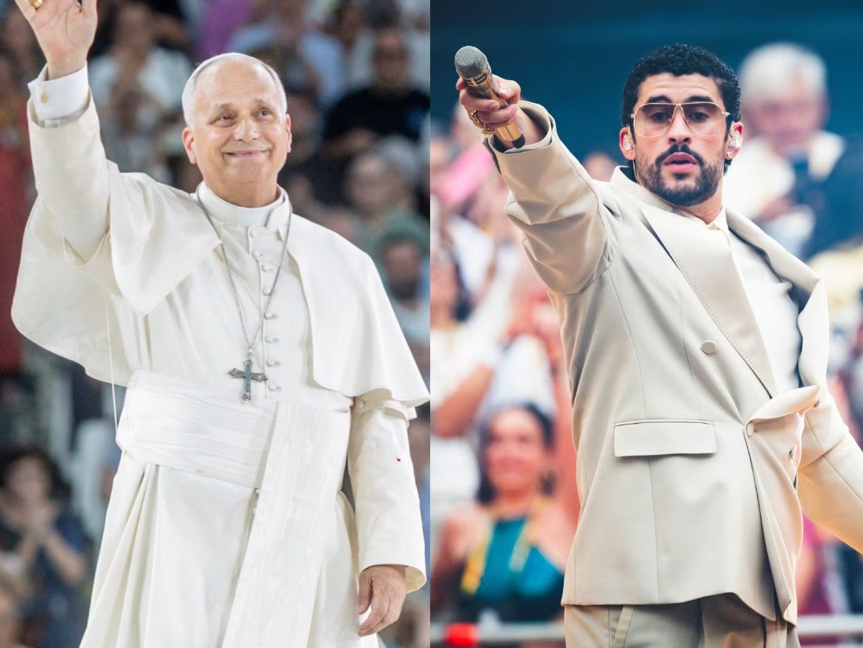 El papa León XIV saludó a Bad Bunny y a su familia
