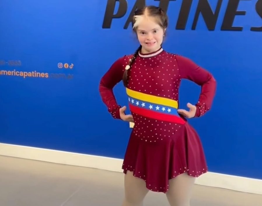 VIDEO: venezolana con síndrome de Down ganó competencia internacional de patinaje artístico