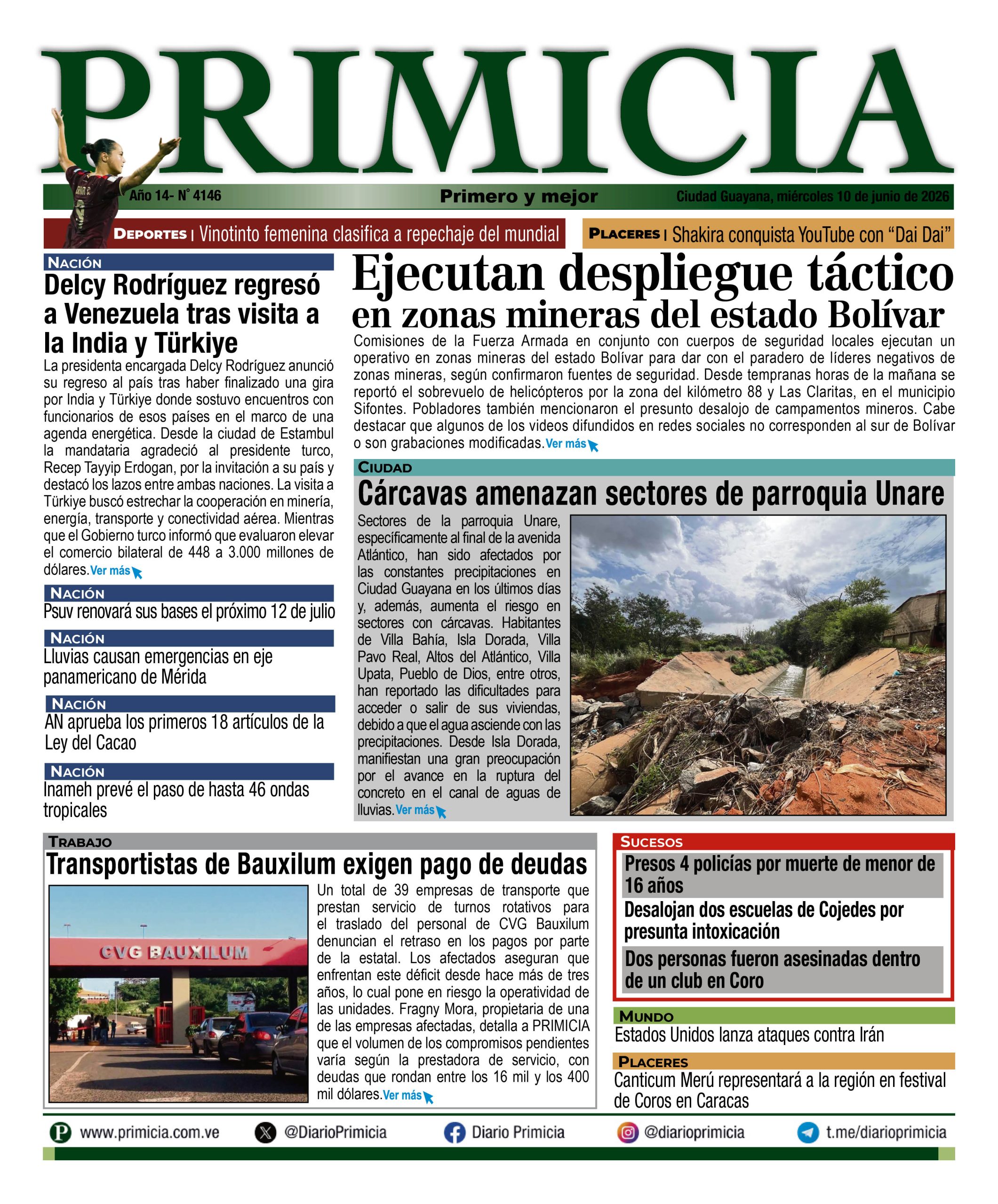 Portadas de este miércoles 10 de junio de 2026