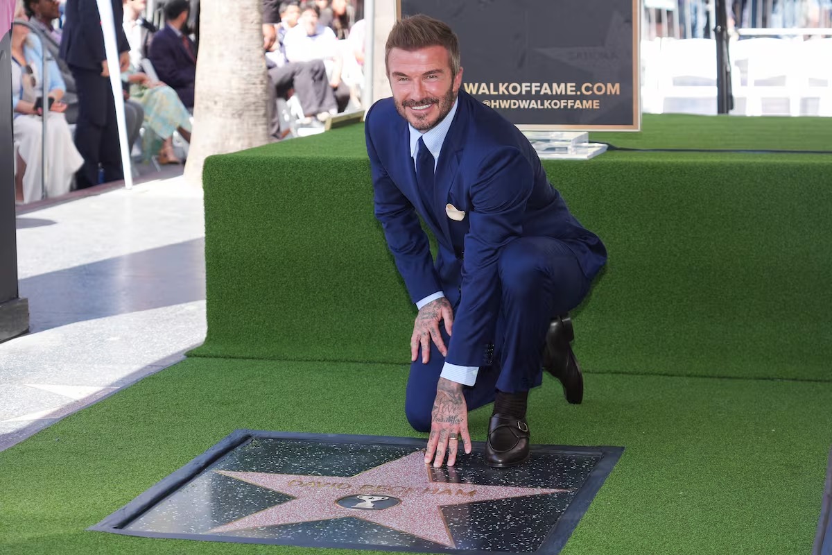David Beckham recibió una estrella en el Paseo de la Fama de Hollywood