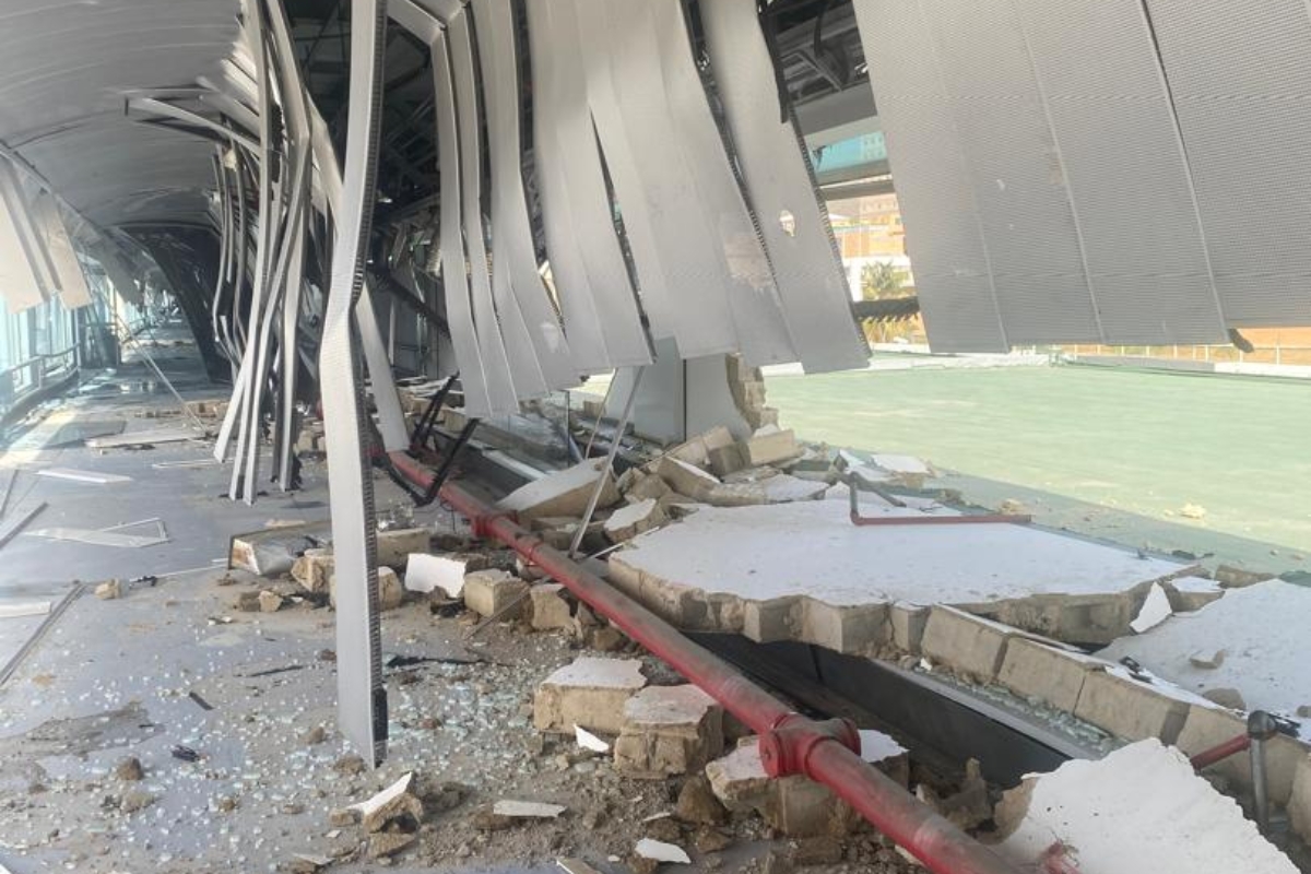 Aeropuerto en ruinas: vigas caídas y escombros en Maiquetía 