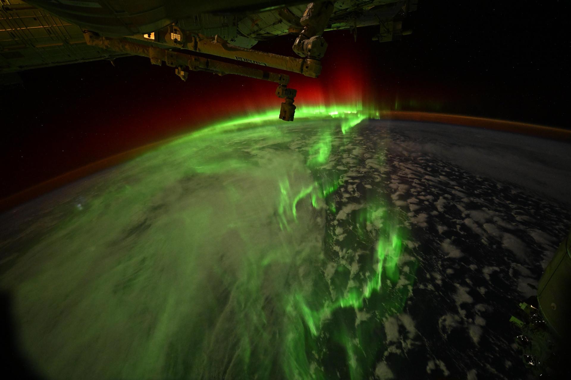Astronautas publicaron espectacular VIDEO de auror