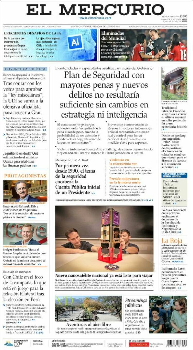 Portadas latinoamericanas de este 6 de junio de 2026