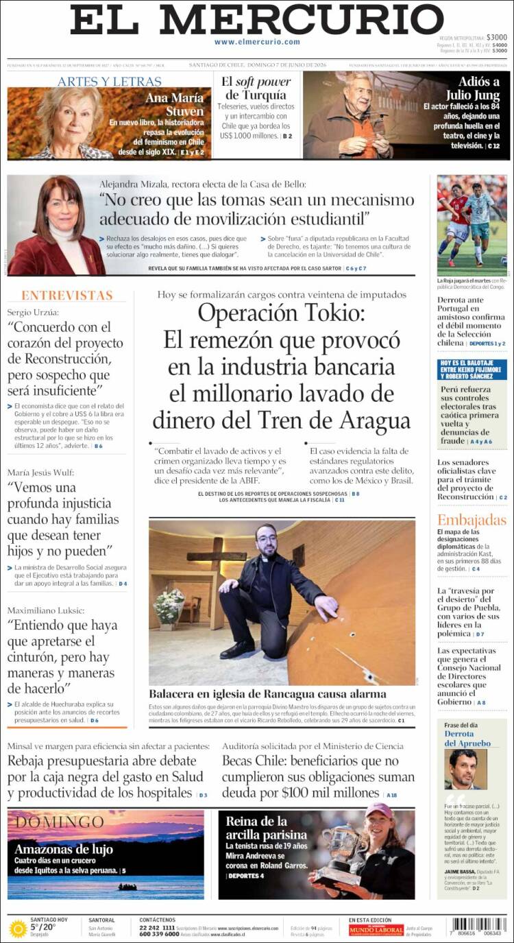 Portadas latinoamericanas de este 7 de junio de 2026