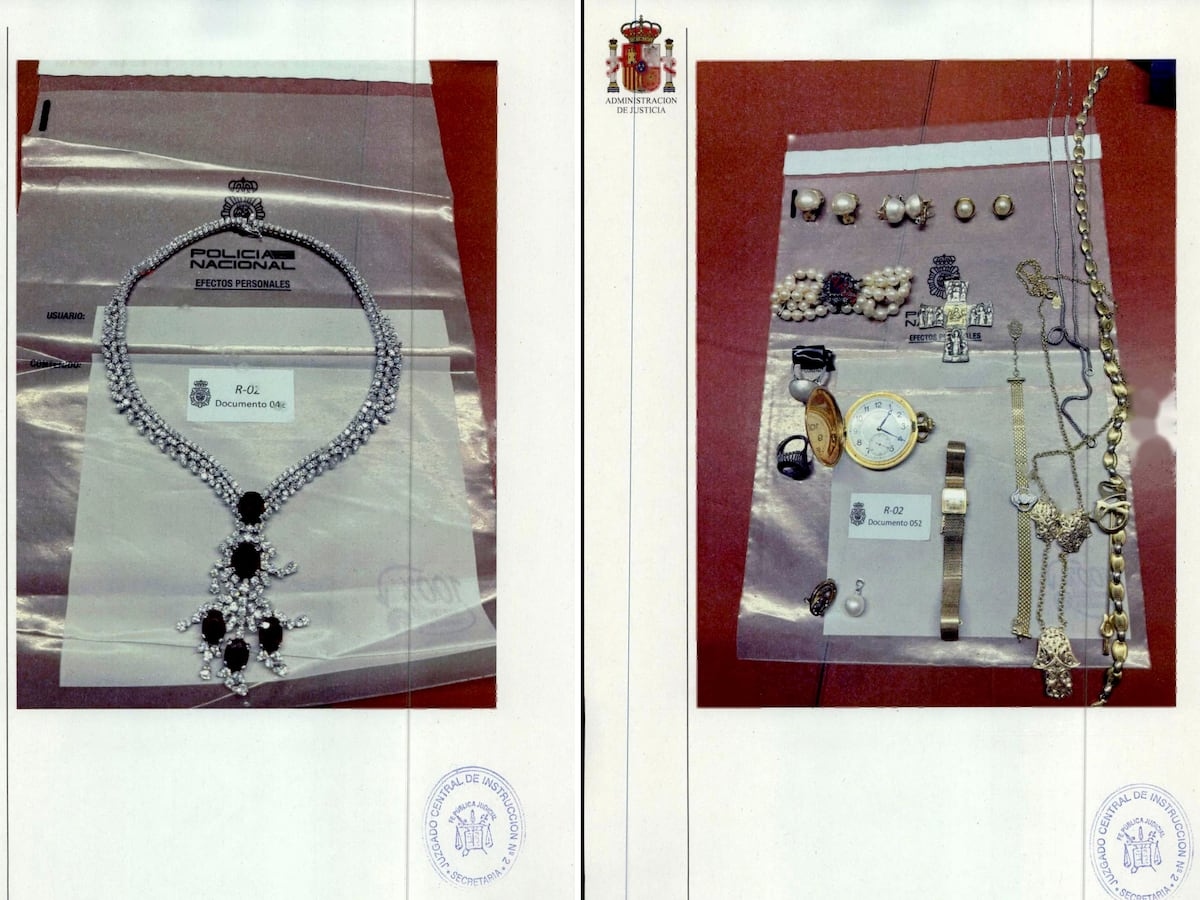 La tasación de las joyas incautadas a Zapatero cif