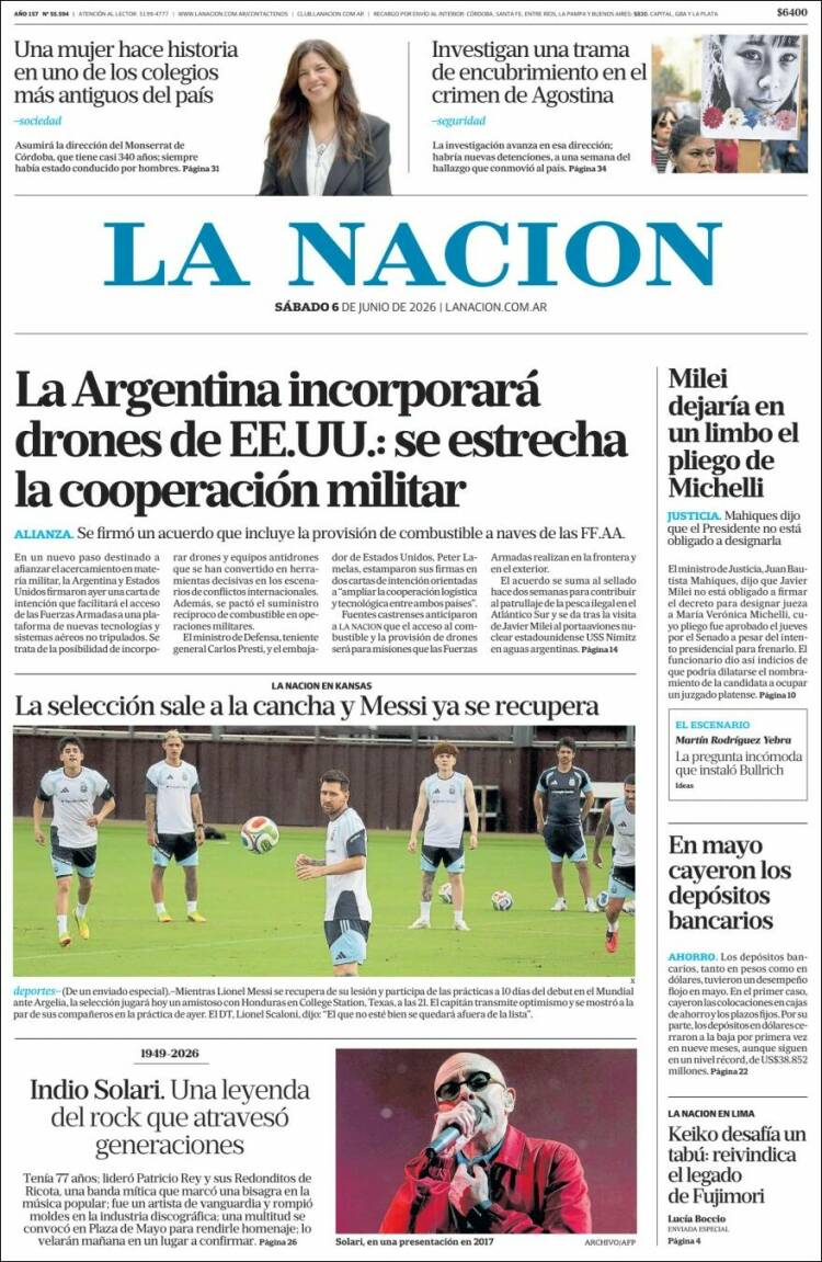 Portadas latinoamericanas de este 6 de junio de 2026