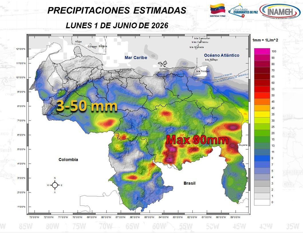 Arranca junio con lluvias: estas son las zonas de Venezuela afectadas, según Inameh