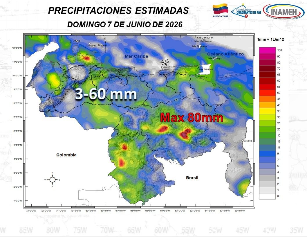 Venezuela amanece bajo nubosidad y precipitaciones en múltip