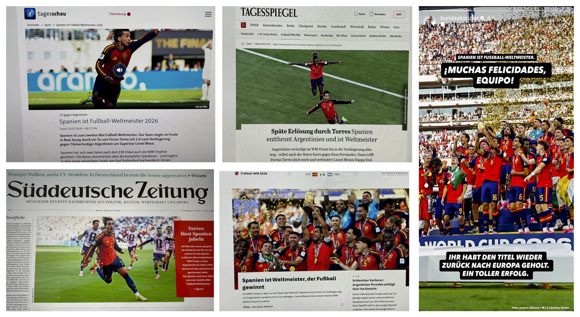 Prensa española se vuelca con el triunfo de La Roja, que "alcanza la eternidad"