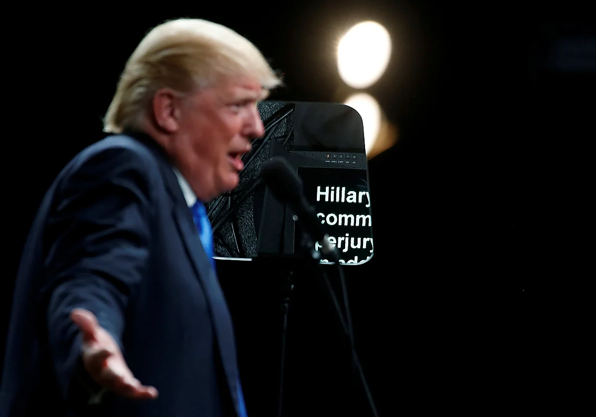 Operador del teleprónter de la Casa Blanca ganó miles de dólares apostando a los discursos de Trump