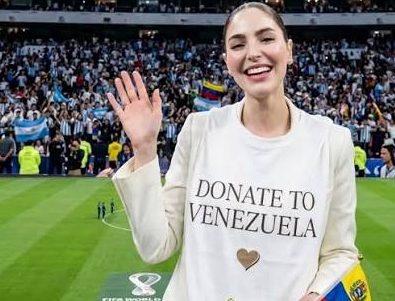 Stephany Abasali fue a la final del Mundial y regresará con donativos para Venezuela (VIDEO)