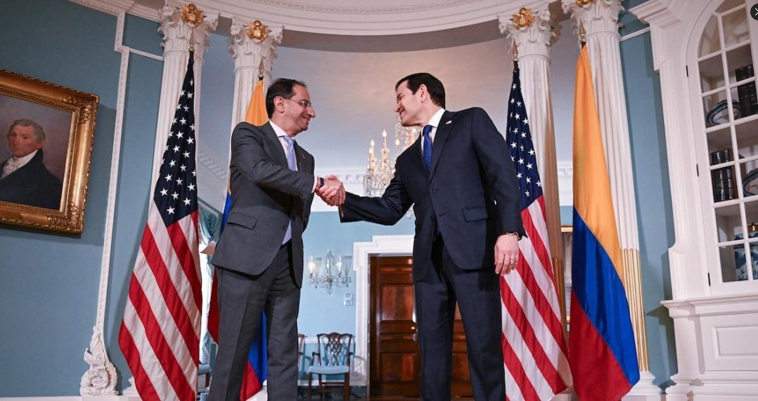 Marco Rubio recibe al vicepresidente electo de Colombia para mostrar respaldo al nuevo Gobierno