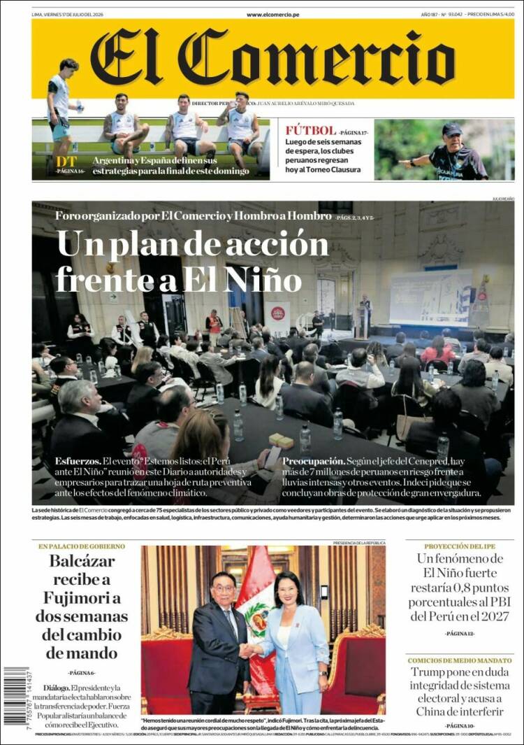 Portadas latinoamericanas de este 17 de julio de 2026