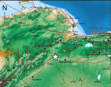 Sismo de magnitud 3.4 al noreste de Acarigua