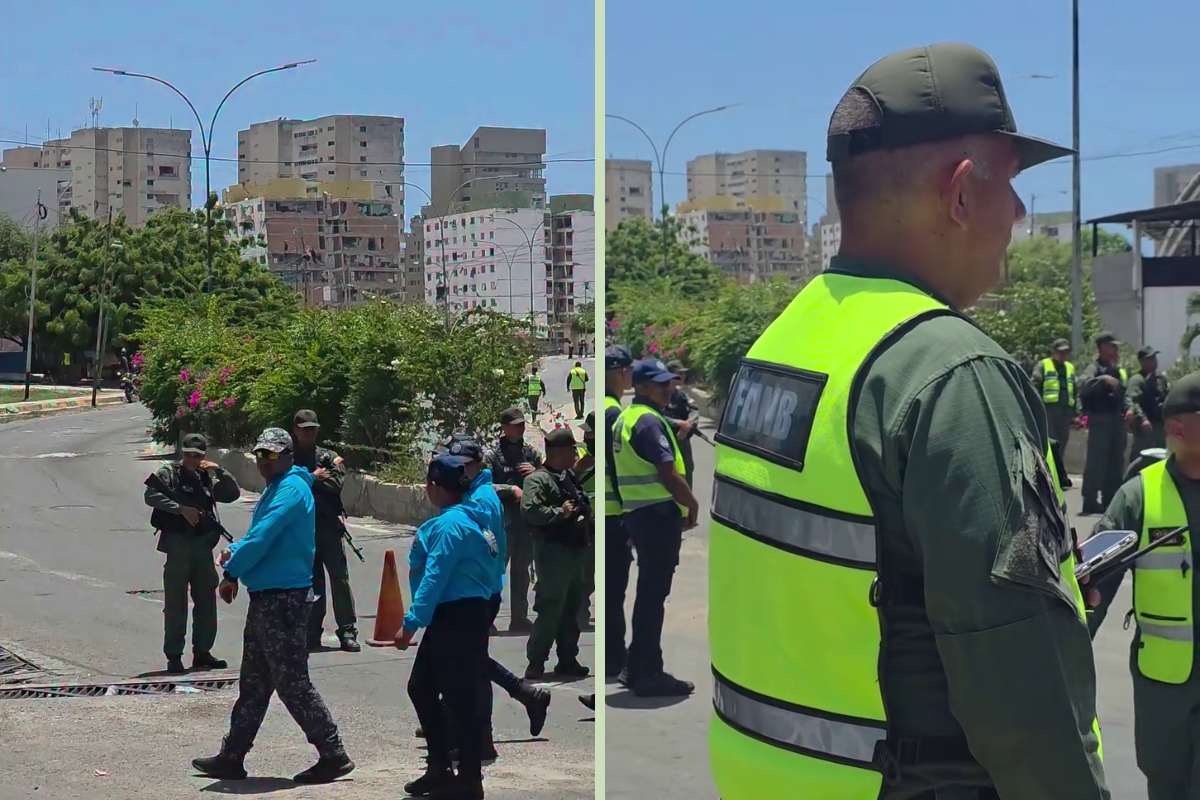 VIDEO: La escena previa a la demolición de un edificio en La Guaira quedó marcada por un fuerte operativo