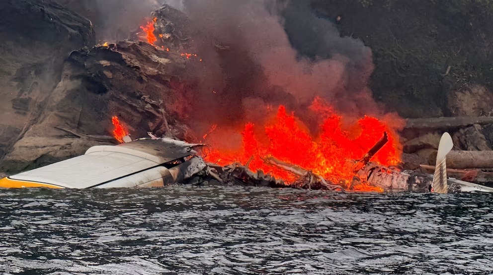 Varias personas resultaron heridas tras estrellarse un hidroavión frente a la costa de Washington