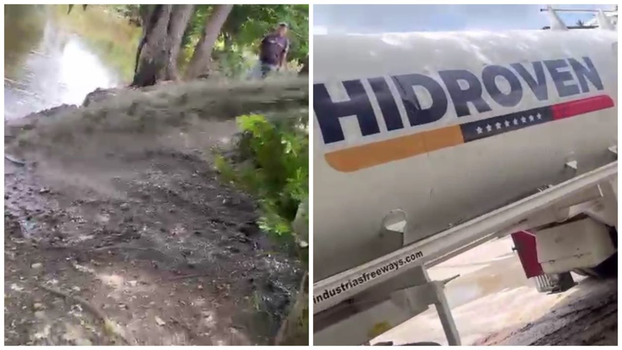 Pillaron a cisterna de Hidroven descargando aguas servidas en el caño Masparrito de Barinas