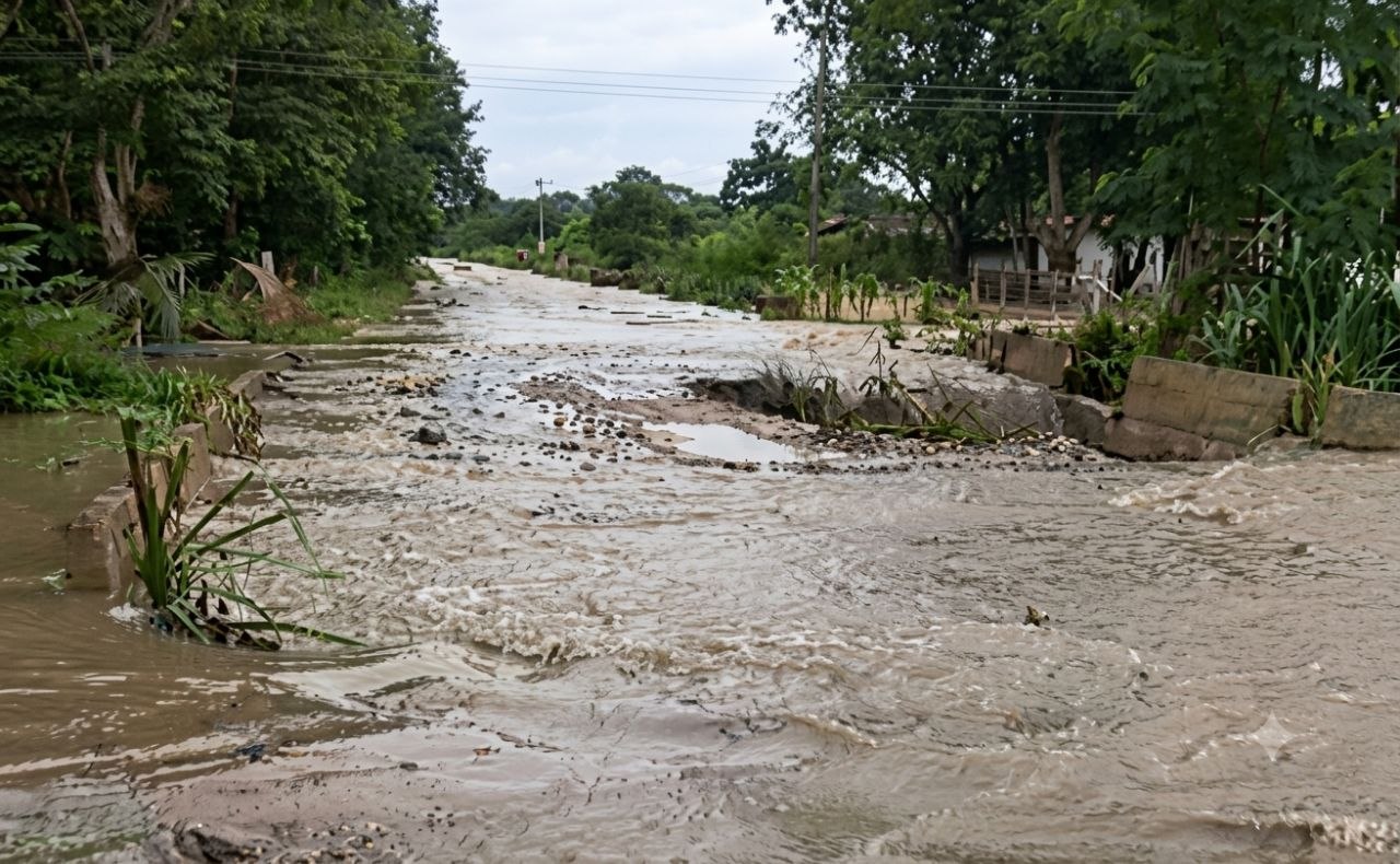 Caroní y Santa Cruz de Barinas se inundaron con las lluvias de este #20Jul