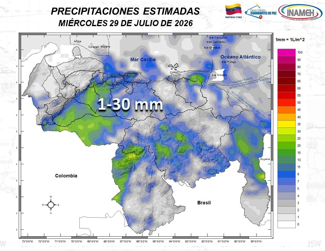 Onda tropical 31 avanza sobre Venezuela y afectará a varios estados este #29Jul