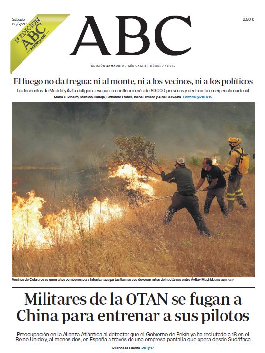 Portadas de la prensa internacional de este sábado 25 de julio de 2026