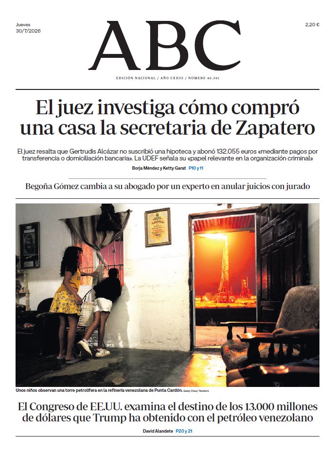 Portadas de la prensa internacional de este jueves 30 de julio de 2026