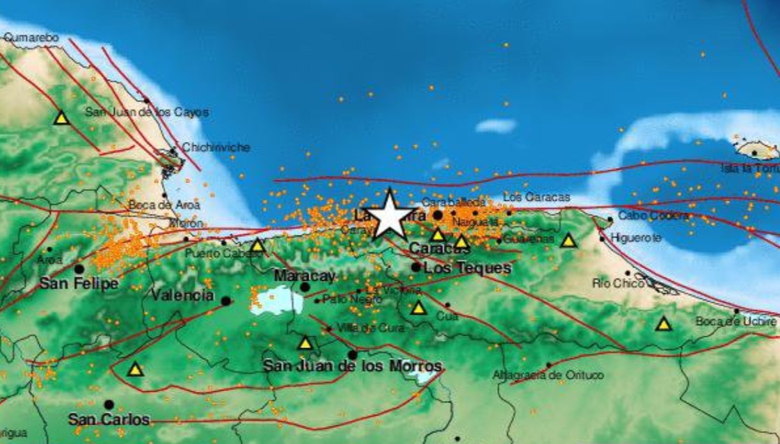Se registró otro sismo de magnitud 3,3 con epicentro al oeste de La Guaira este #26Jul