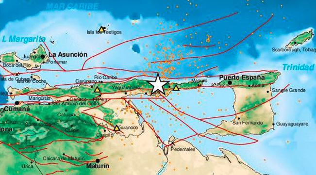Funvisis registró un sismo de magnitud 3,2 en Güiria la tarde del #27Jul
