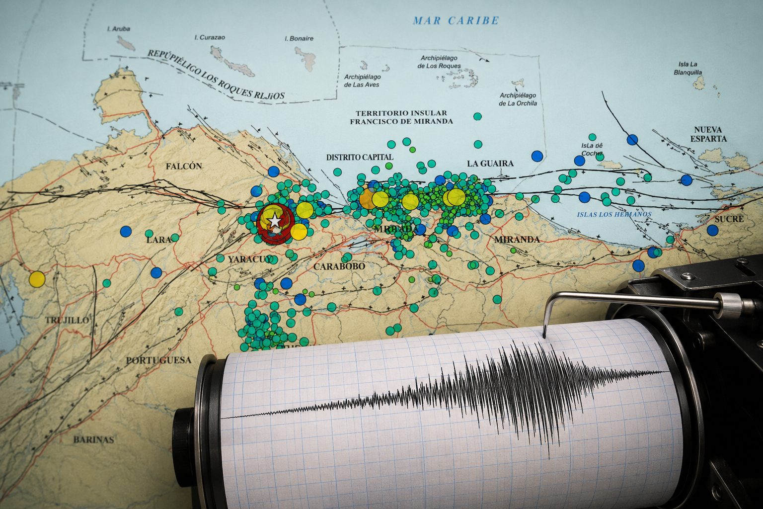 El mapa de Funvisis revela cuántos sismos han sacudido a Venezuela desde el 24 de junio