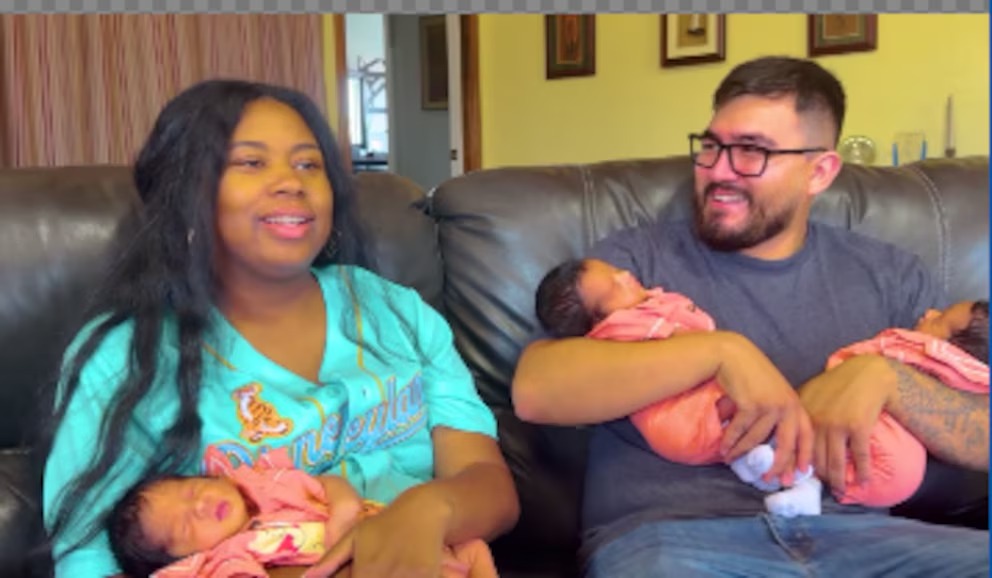 Una familia de Los Ángeles recibió a trillizos cuyo peso total quedó cerca de un récord mundial