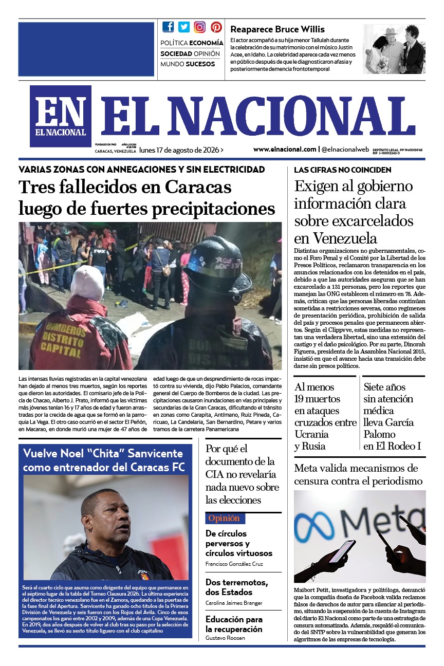 Portadas de este lunes 17 de agosto de 2026