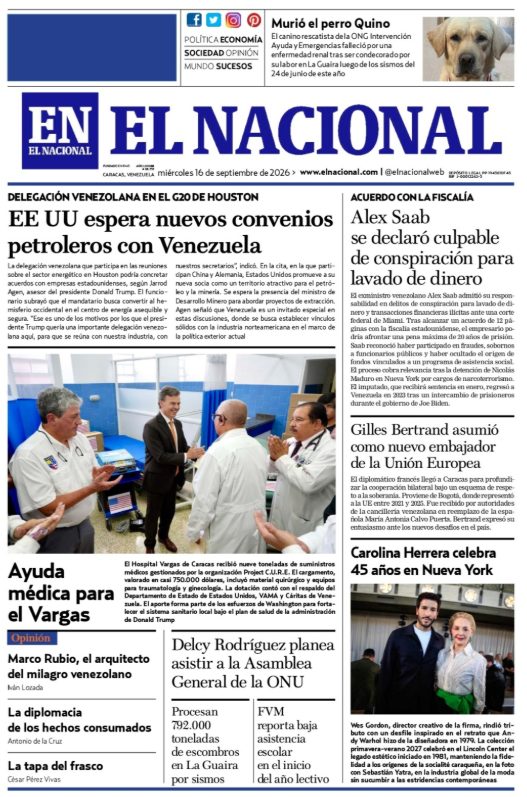 Portadas de este miércoles 16 de septiembre de 2026