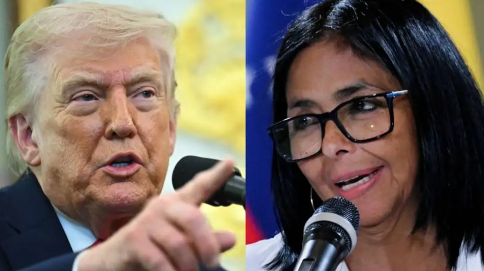 Delcy Rodríguez y Donald Trump, a un día de un histórico encuentro