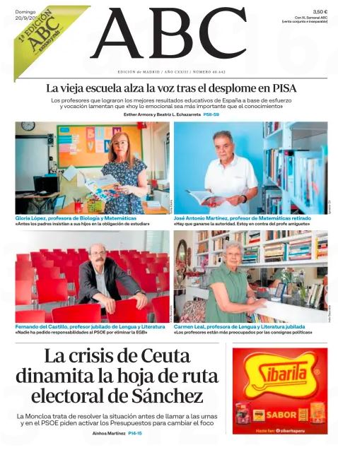 Portadas de la prensa internacional del domingo 20 de septiembre de 2026