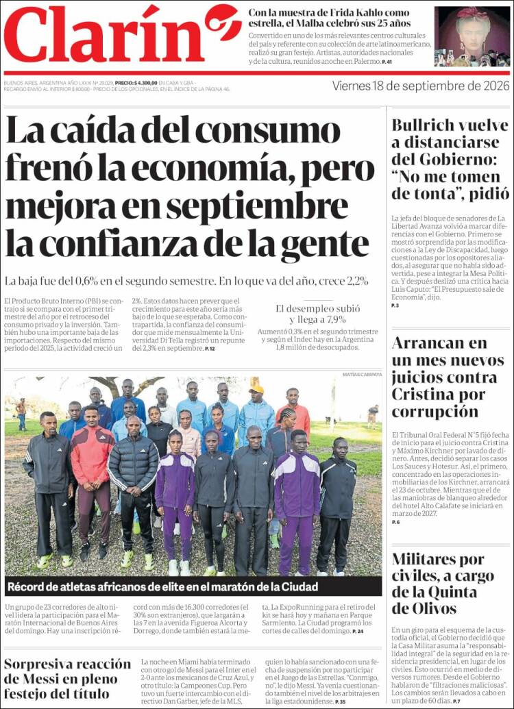 Portadas latinoamericanas de este 19 de septiembre de 2026