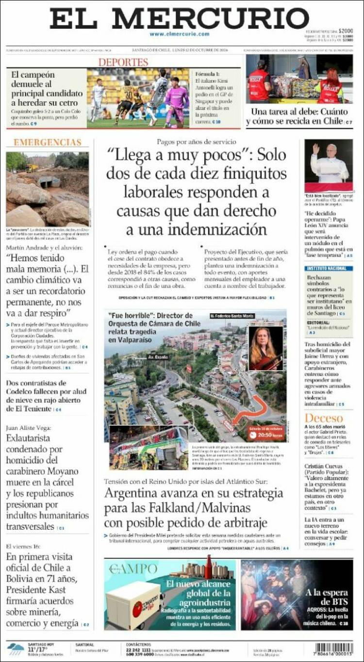 Portadas latinoamericanas de este 12 de octubre de 2026