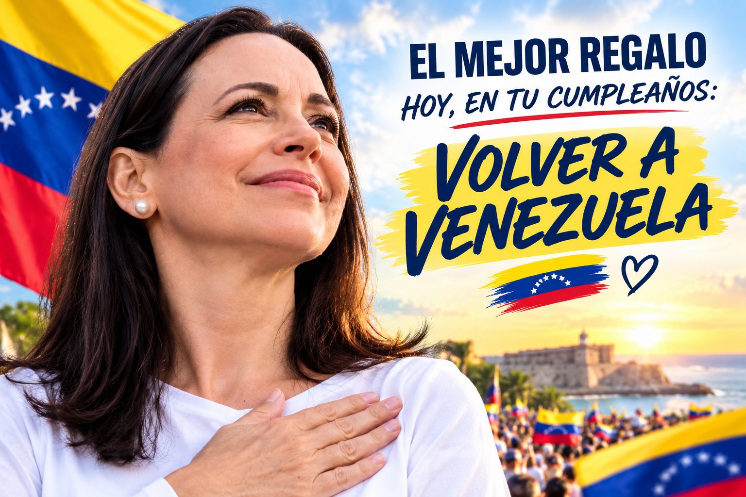 Omar González: El mejor regalo para María Corina Machado es su regreso y una fecha para las presidenciales
