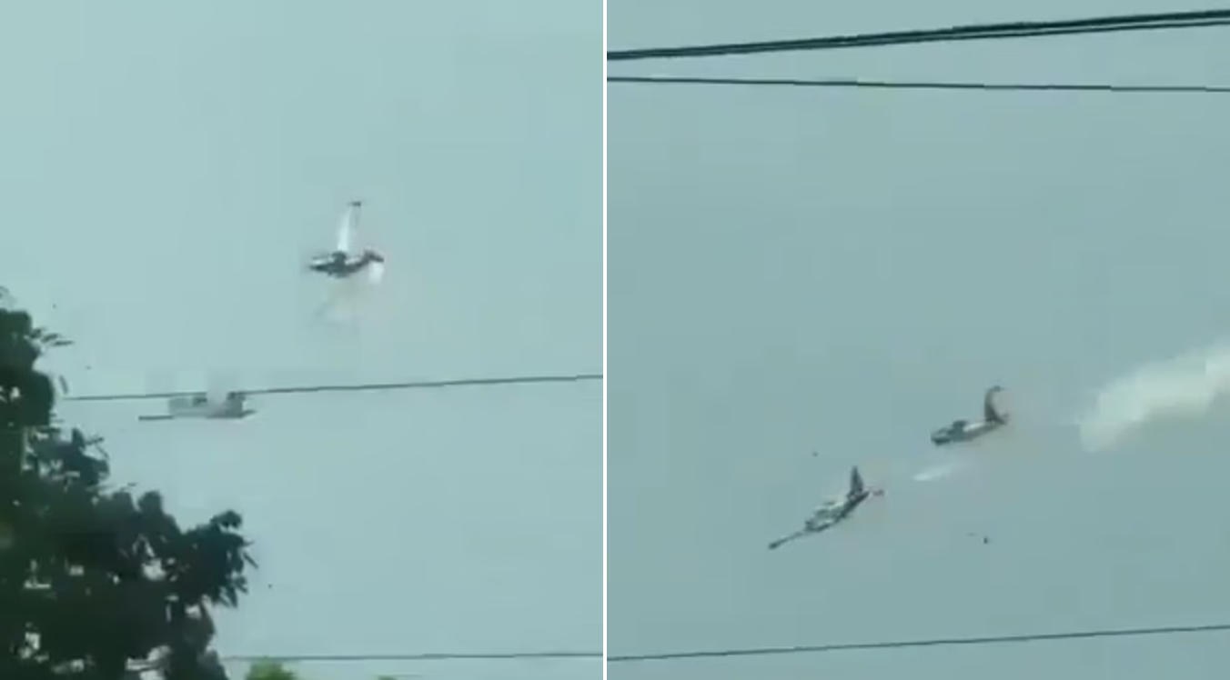 VIDEO: así fue el trágico choque en el aire de dos aviones militares en Filipinas