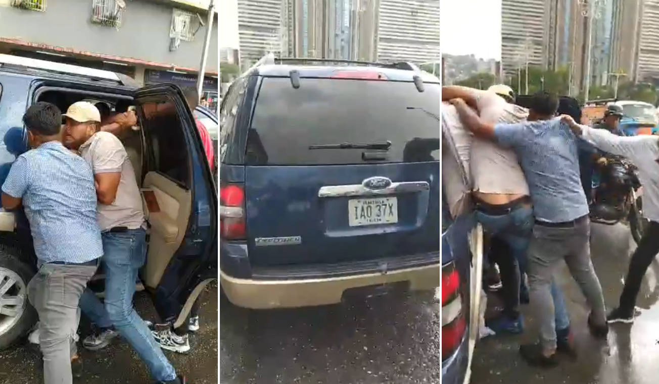 VIDEO: esbirros sin uniforme intentaron secuestrar al sindicalista Ángel Bolívar a plena luz del día