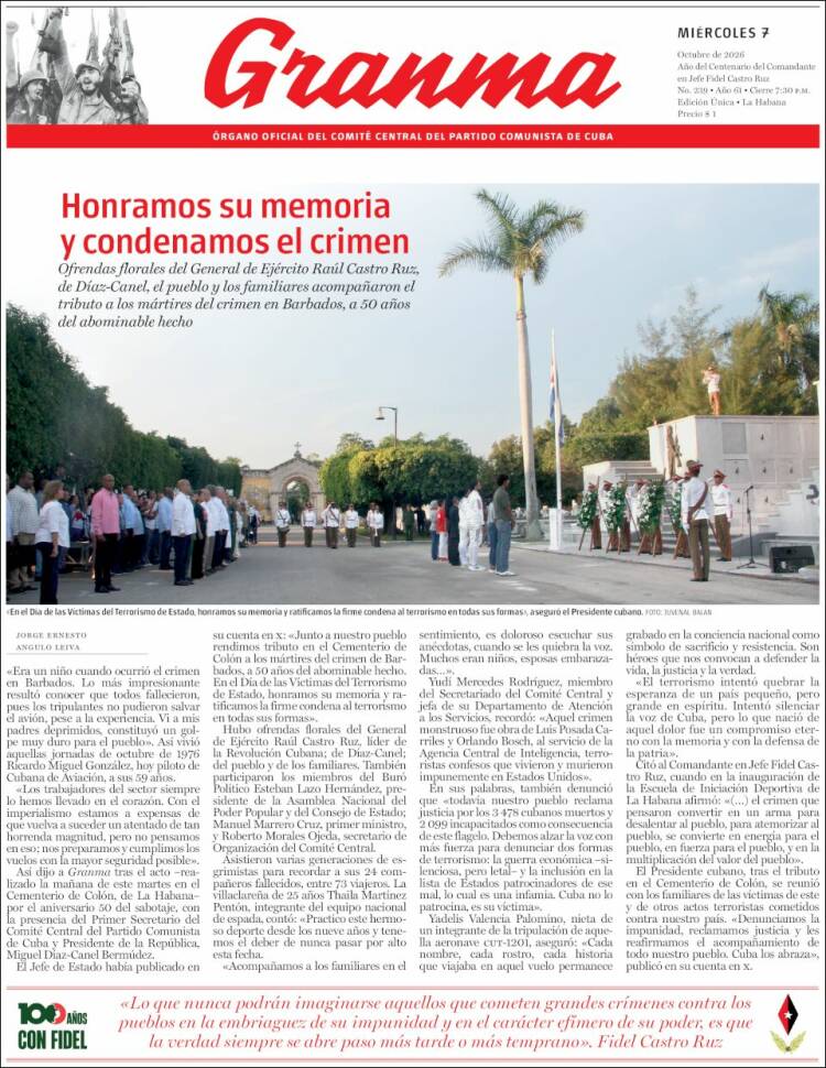 Portadas latinoamericanas de este 7 de octubre de 2026