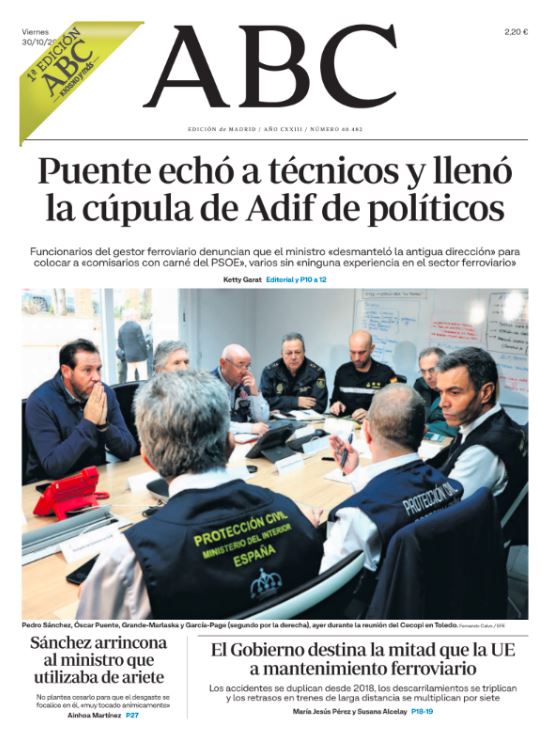 Portadas de la prensa internacional del viernes 30 de octubre de 2026